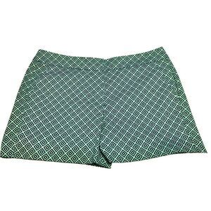 Willi Smith NWOT Walking Shorts, 4. Green, Navy and White Diamonds